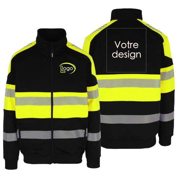 Lot de 5 Sweats de travail haute visibilité Herock Karis Homme personnalisables