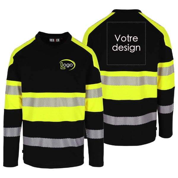 Lot de 5 T-shirts de travail haute visibilité Herock Nimbus Homme personnalisables