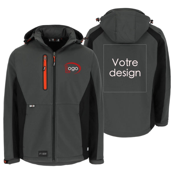 Lot de 5 Softshells de travail Herock Trystan Homme personnalisables