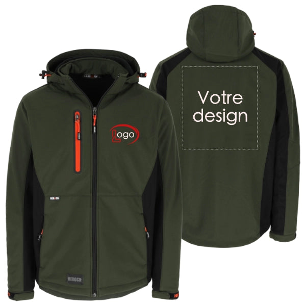 Lot de 5 Softshells de travail Herock Trystan Homme personnalisables
