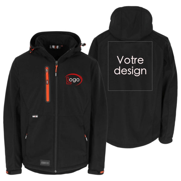 Lot de 5 Softshells de travail Herock Trystan Homme personnalisables