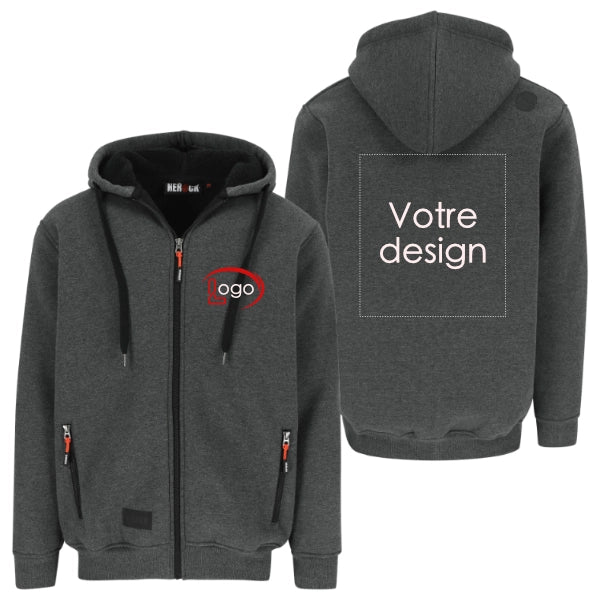 Lot de 5 Sweats zippés à capuche Herock Otis Homme personnalisables