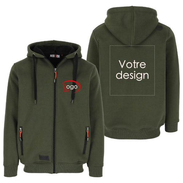 Lot de 5 Sweats zippés à capuche Herock Otis Homme personnalisables