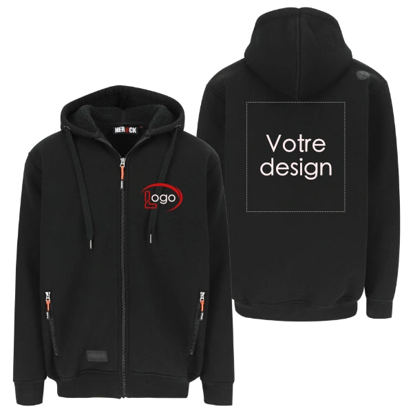 Lot de 5 Sweats zippés à capuche Herock Otis Homme personnalisables