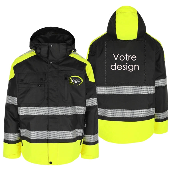 Lot de 5 Vestes matelassées haute visibilité Herock Meteor Homme personnalisables