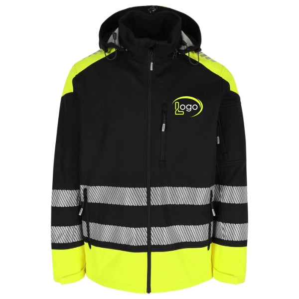 Lot de 5 Vestes Softshell haute visibilité Herock Solar Homme personnalisables