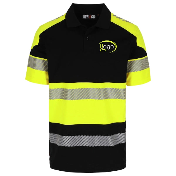 Lot de 5 Polos de travail haute visibilité Herock Vega Homme personnalisables
