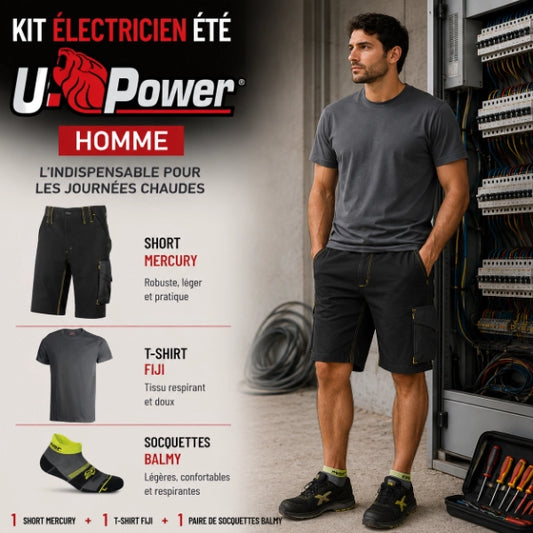 Kit vêtement de travail Électricien Été - U-Power Homme