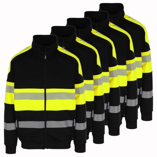 Lot de 5 Sweats de travail haute visibilité Herock Karis Homme personnalisables