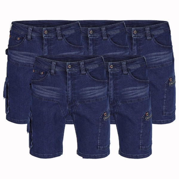 Lot de 5 Bermudas en jean de travail Herock Lago