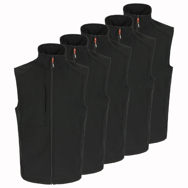 Lot de 5 Gilets de travail Softshell Herock Malus Homme personnalisables