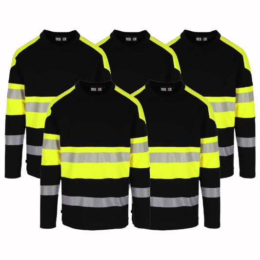 Lot de 5 T-shirts de travail haute visibilité Herock Nimbus Homme personnalisables