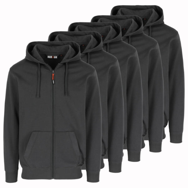 Lot de 5 Sweats à capuche zippés Herock Tobin Homme personnalisables