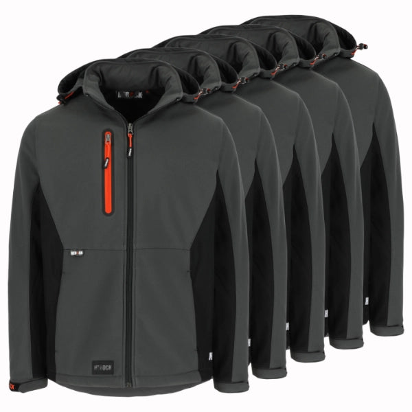 Lot de 5 Softshells de travail Herock Trystan Homme personnalisables