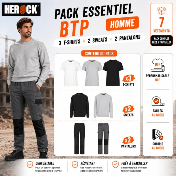 Pack vêtement de travail BTP Essentiel - Herock Homme