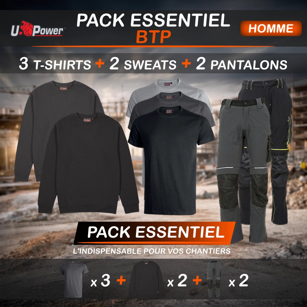 Pack vêtement de travail BTP Essentiel - U-Power Homme