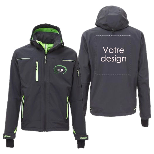 Lot de 5 Vestes Softshell U-Power Space Homme personnalisables